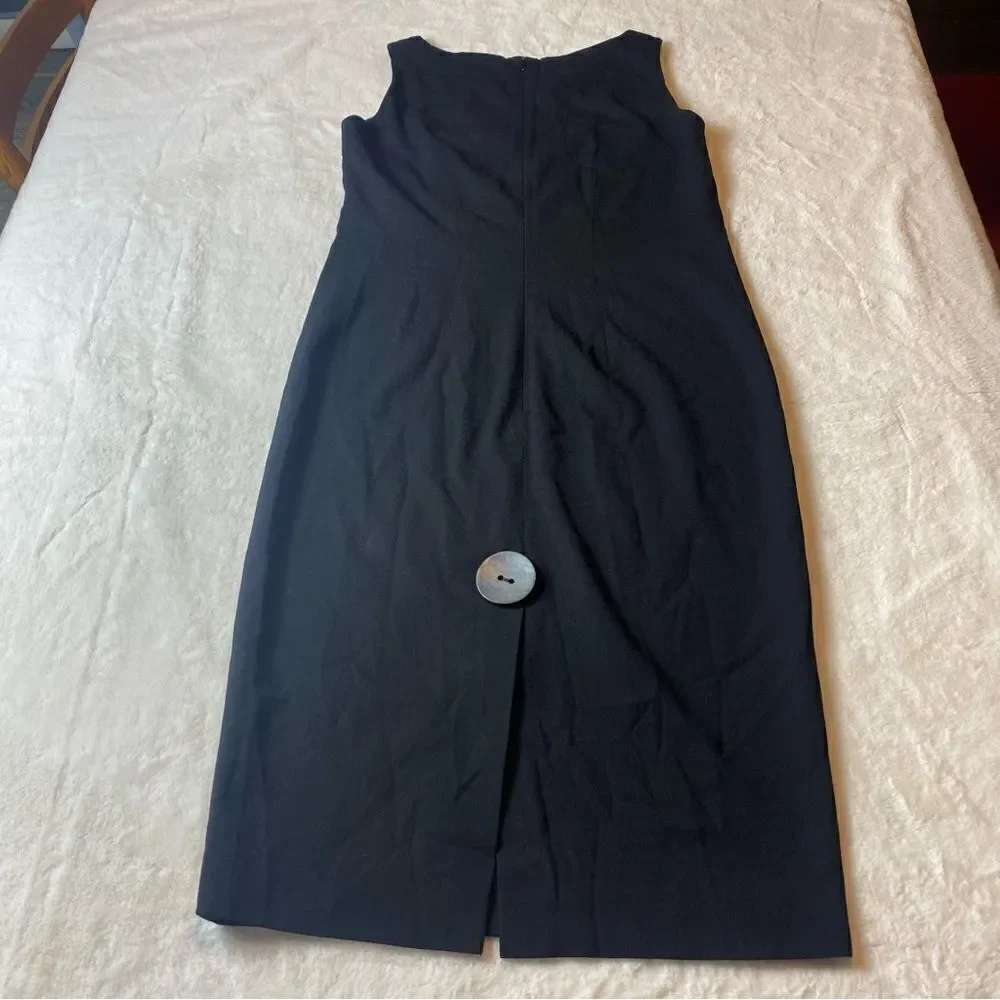 Lauren Ralph Lauren Black Sleeveless Wool Blend Dress Size 6